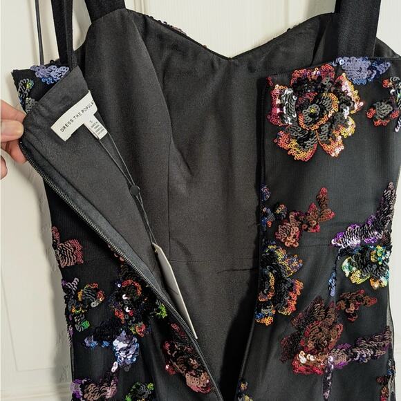 NEW NWT Dress the Population Nicole Sequin Floral Sheath Cocktail Dress - Picture 4 of 9